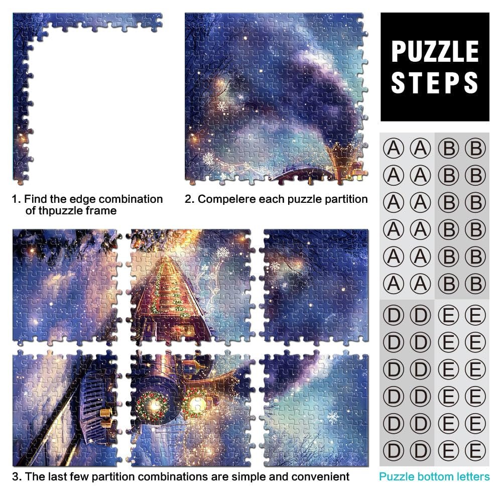 Пазл Christmas Train in Winter 1000 елементів 26 x 38 см, фото №3 Пазл Christmas Train in Winter 1000 елементів 26 x 38 см, фото №3