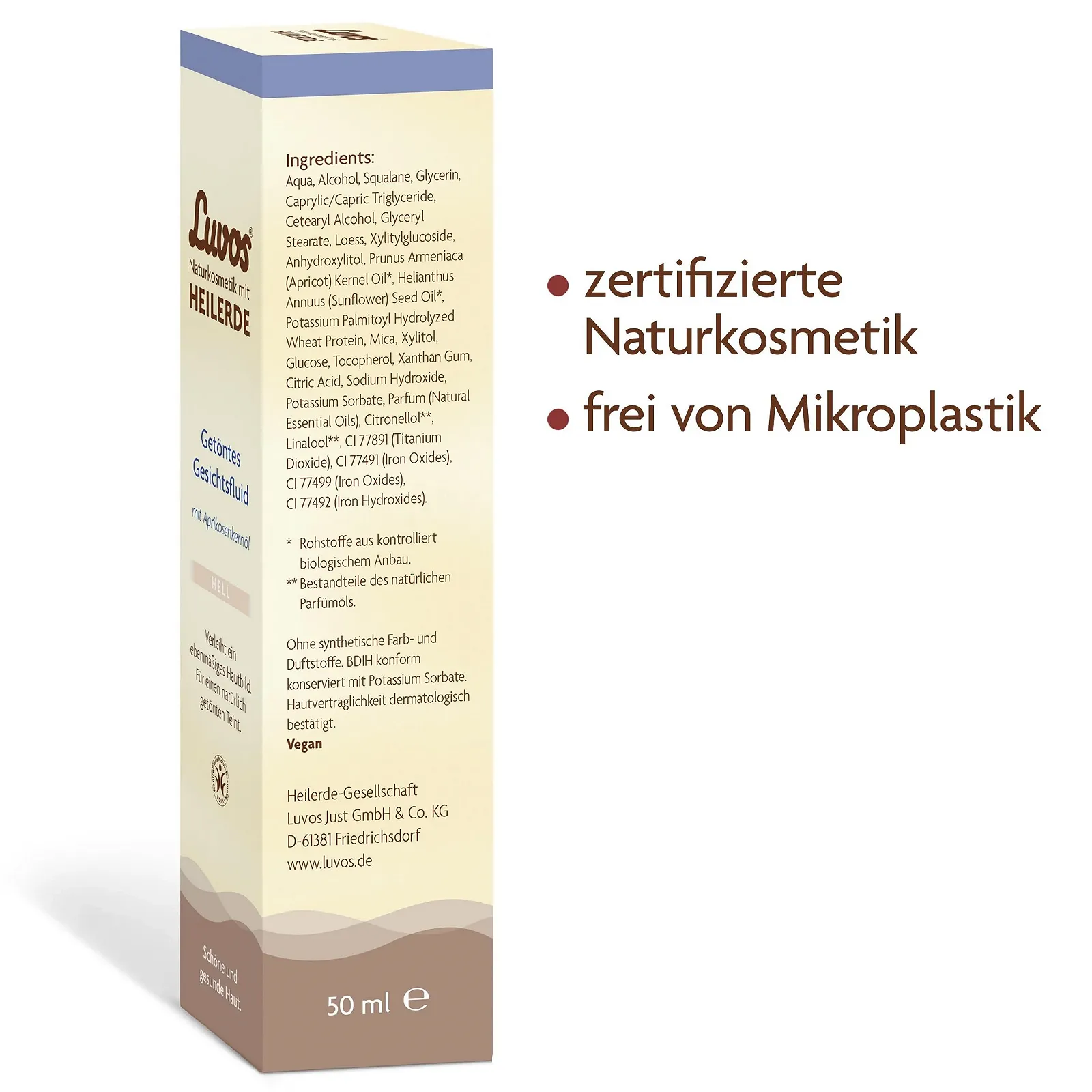 Флюїд для обличчя LUVOS Natural cosmetic light тонуючий 50 мл, фото №5 Флюїд для обличчя LUVOS Natural cosmetic light тонуючий 50 мл, фото №5