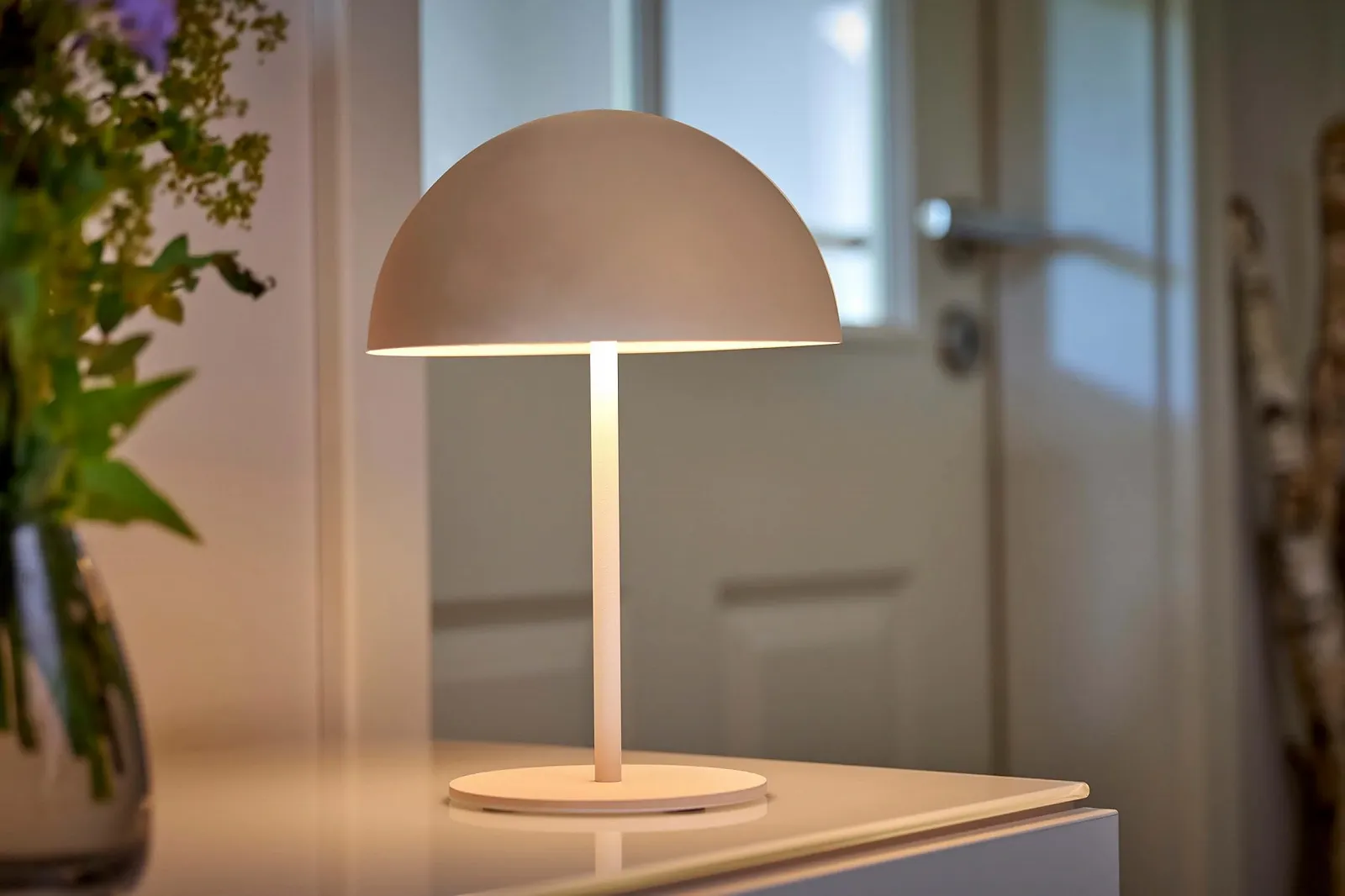 Настільна лампа Northpoint LED Metal Mushroom Shape 28 cm Touch Switch Beige, фото №5