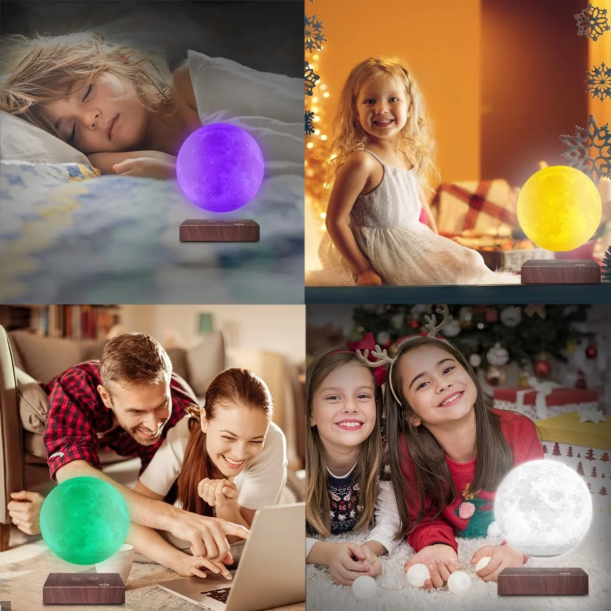 Настільна лампа левітуюча VGAzer Floating Moon Lamp 16 кольорів 20 режимів пульт дистанційного керування, фото №2