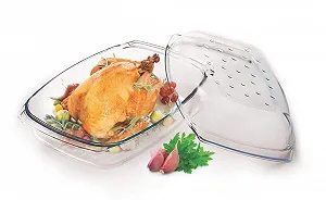 Скляна форма для запікання Sendez 4,1 л прямокутна з кришкою - Фото 1