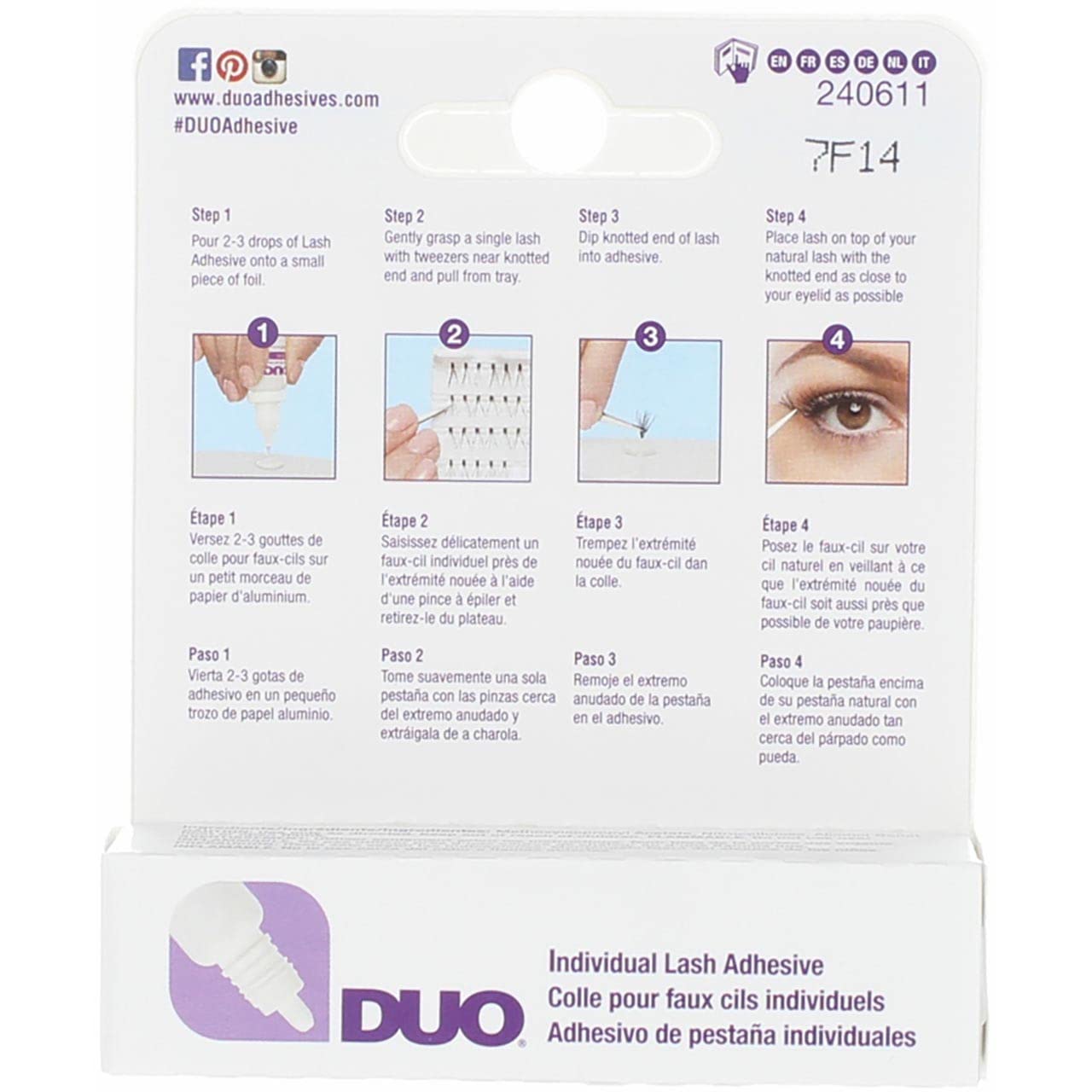 Клей Duo Individual Lash Adhesive Прозрачный 0.25oz, фото №2 Клей Duo Individual Lash Adhesive Прозрачный 0.25oz, фото №2