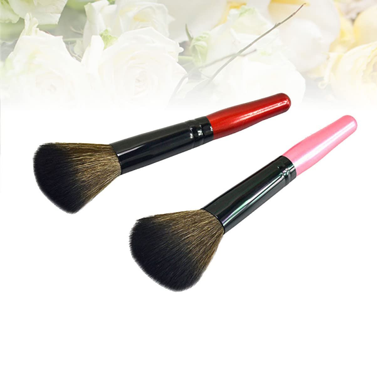 Кисть для консилера Miss Make Up Kabuki, кисть для румян, кисть для бронзера, кисть для пудры, 2 шт., фото №4