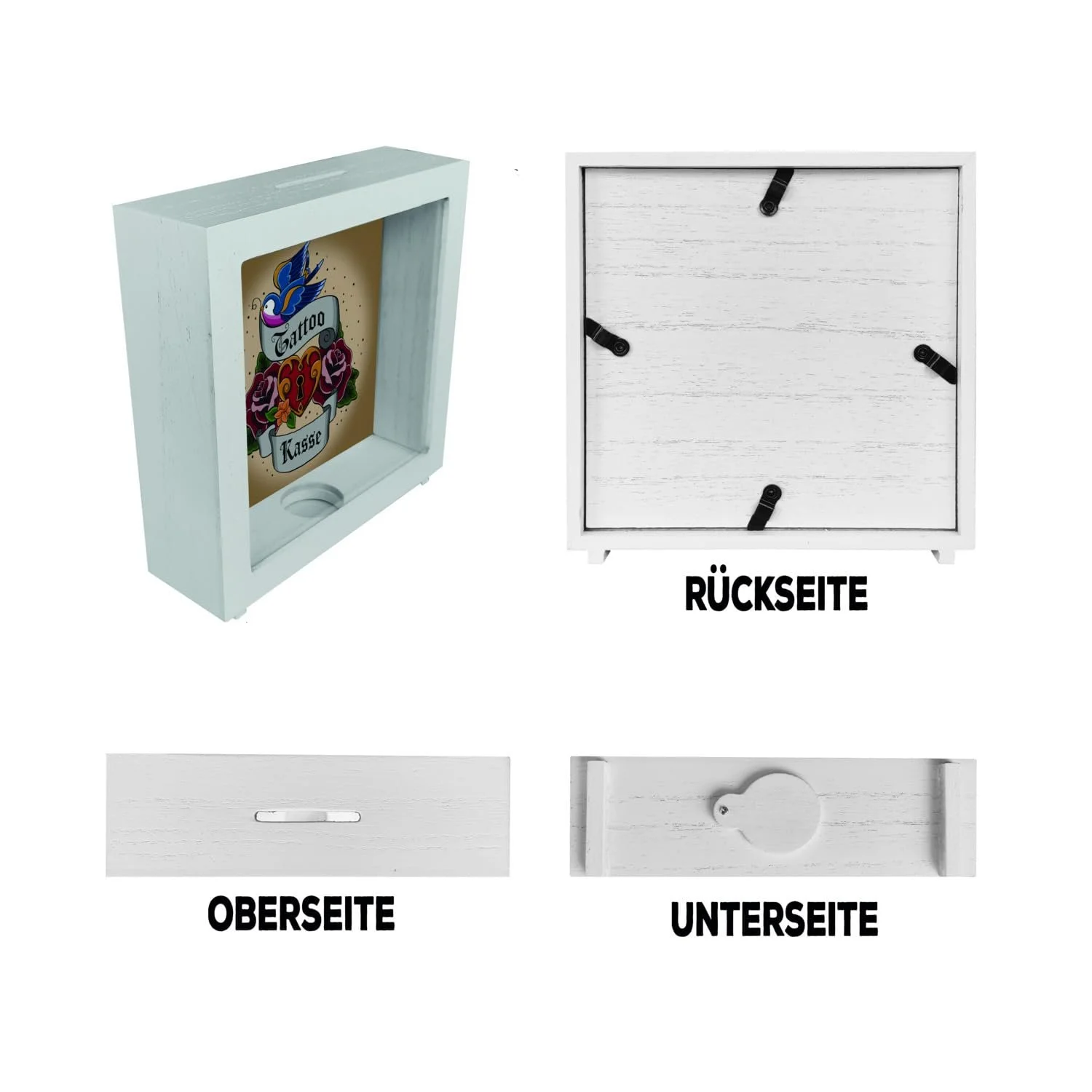 Скарбничка-рамка Tattoo Cash Register Wooden, фото №6