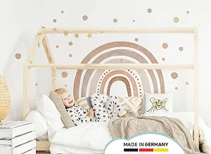 Наклейка на стіну Little Deco DL5006 M Веселка з крапками Коричневий synthetic.ua - Фото 1