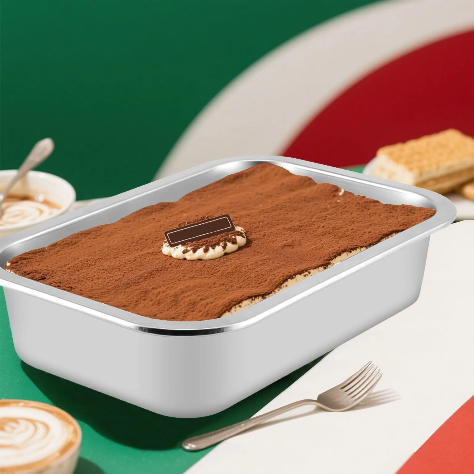 Набір форм для запікання FUNSUEI 3 шт. нержавіюча сталь 32 x 22 x 7 см прямокутні сріблястий, фото №6 Набір форм для запікання FUNSUEI 3 шт. нержавіюча сталь 32 x 22 x 7 см прямокутні сріблястий, фото №6