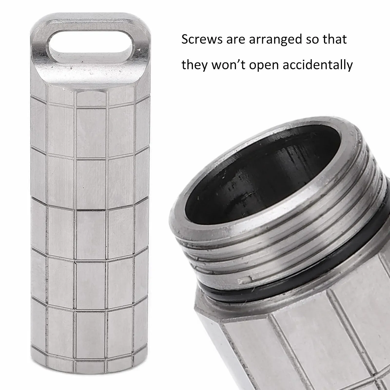 Футляр для таблеток Outdoor, Міні-контейнер для ліків з титанового сплаву, зносостійкий, фото №7