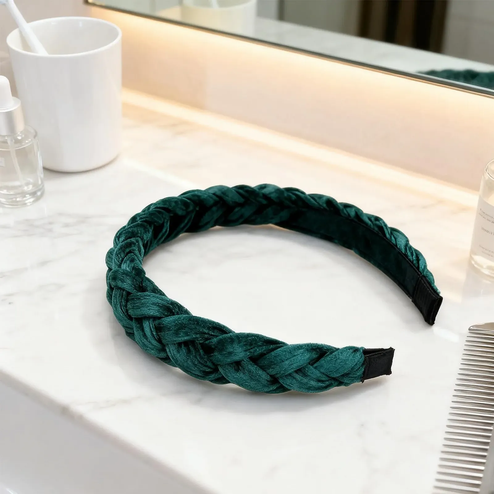 Обруч для волос плетеный для женщин, фото №7