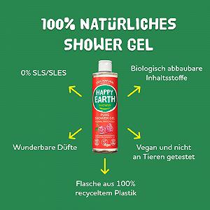 Гель для душа Happy Earth Floral Patchouli 100% натуральный веганский, 300 мл synthetic.ua - Фото 1