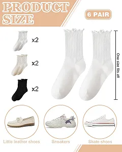 Шкарпетки з рюшами (6 пар) Бавовняні шкарпетки 35-40 synthetic.ua - Фото 1