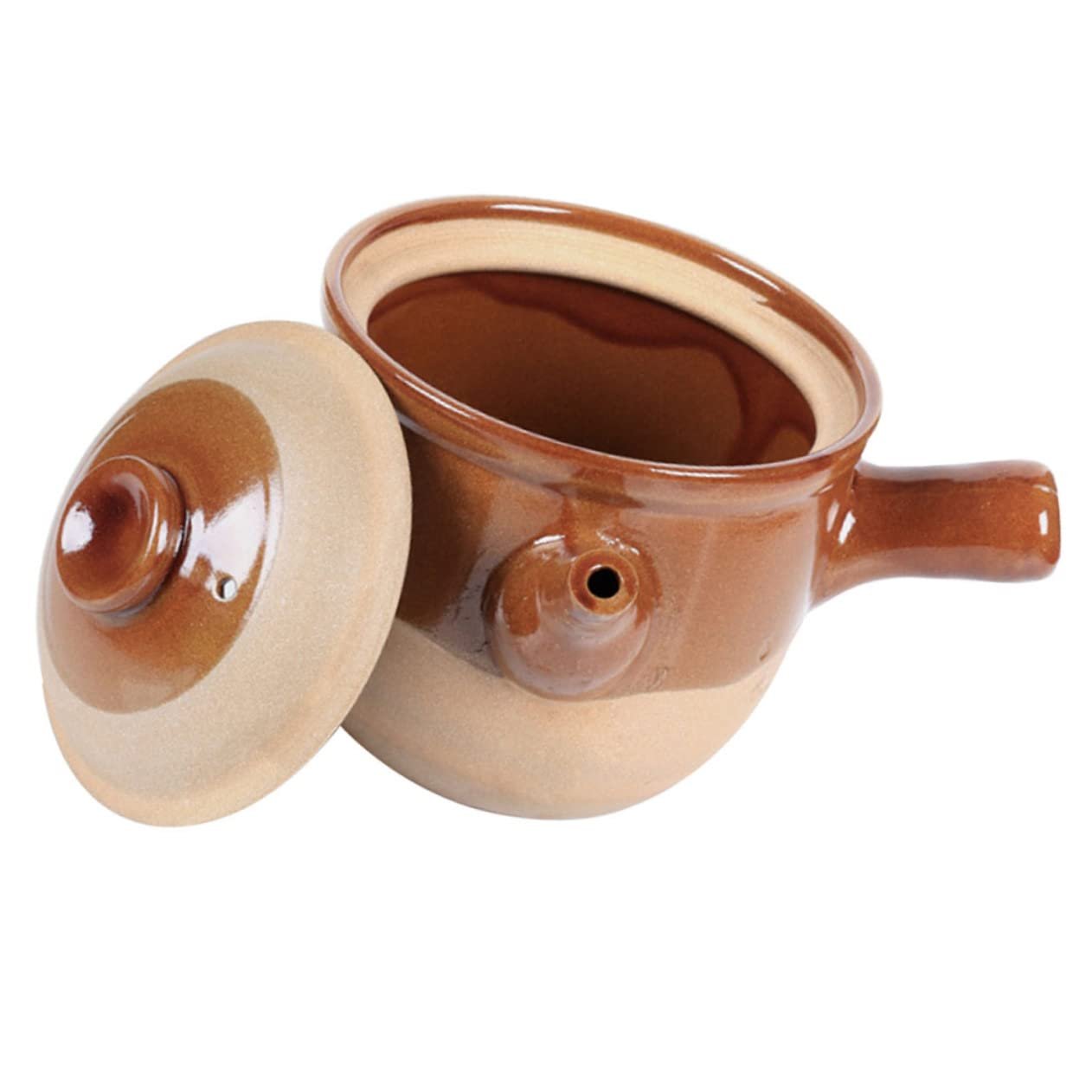 Кастрюля керамическая Mobestech 3 л с крышкой термостойкая для традиционной медицины и супов, фото №1