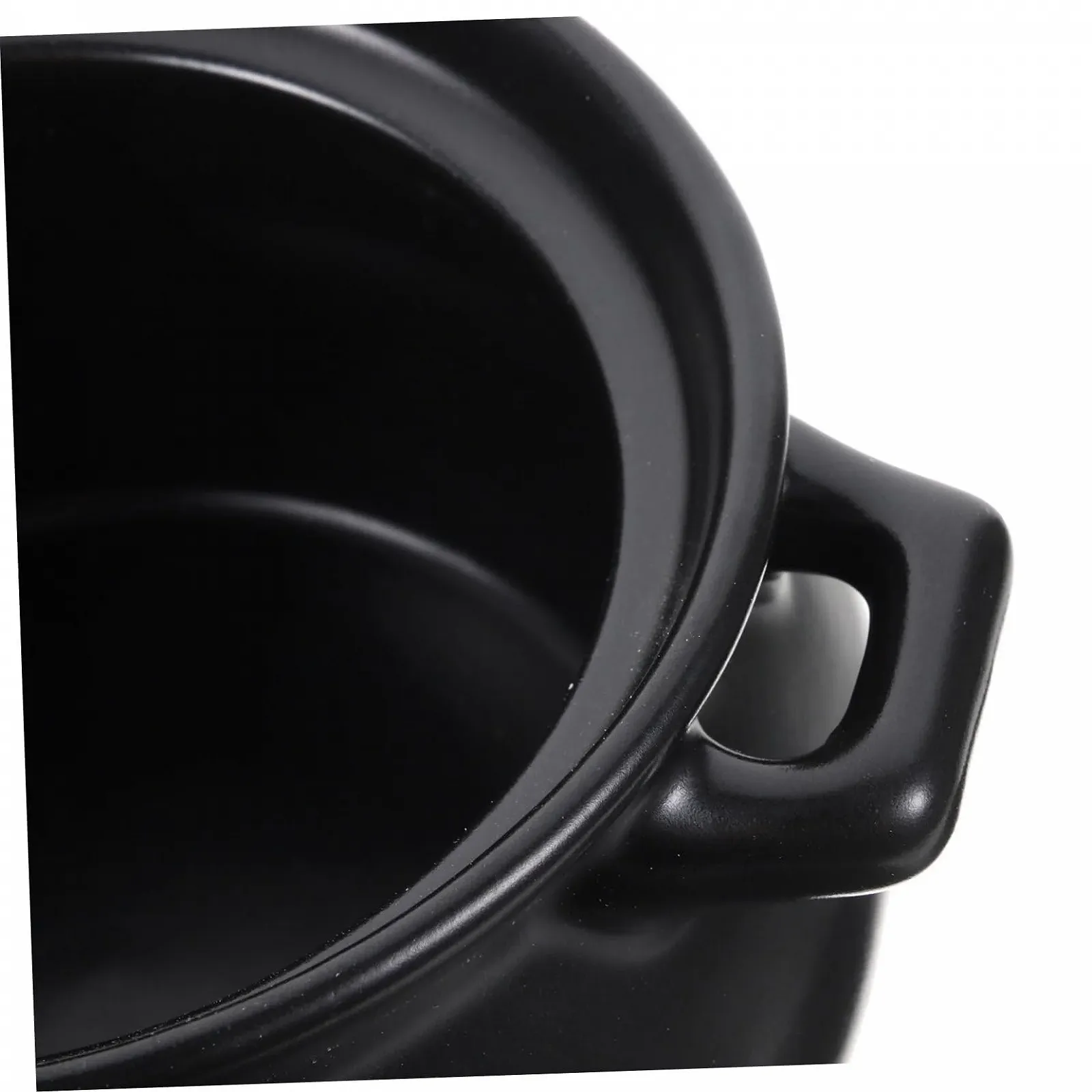 Каструля OUNONA керамічна чорна кислотостійка з жаростійкою ручкою, фото №3