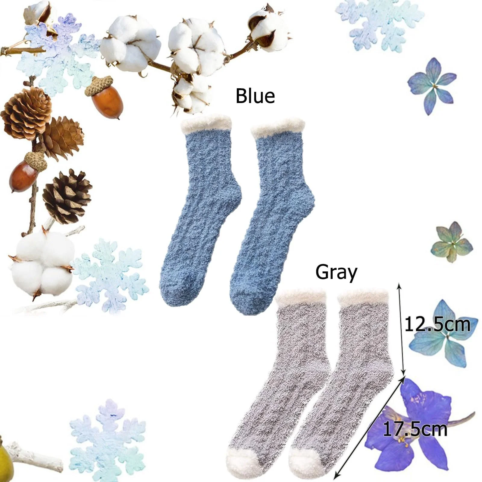 Пухнасті шкарпетки Жіночі, Зимові шкарпетки, 2 пари, фото №2