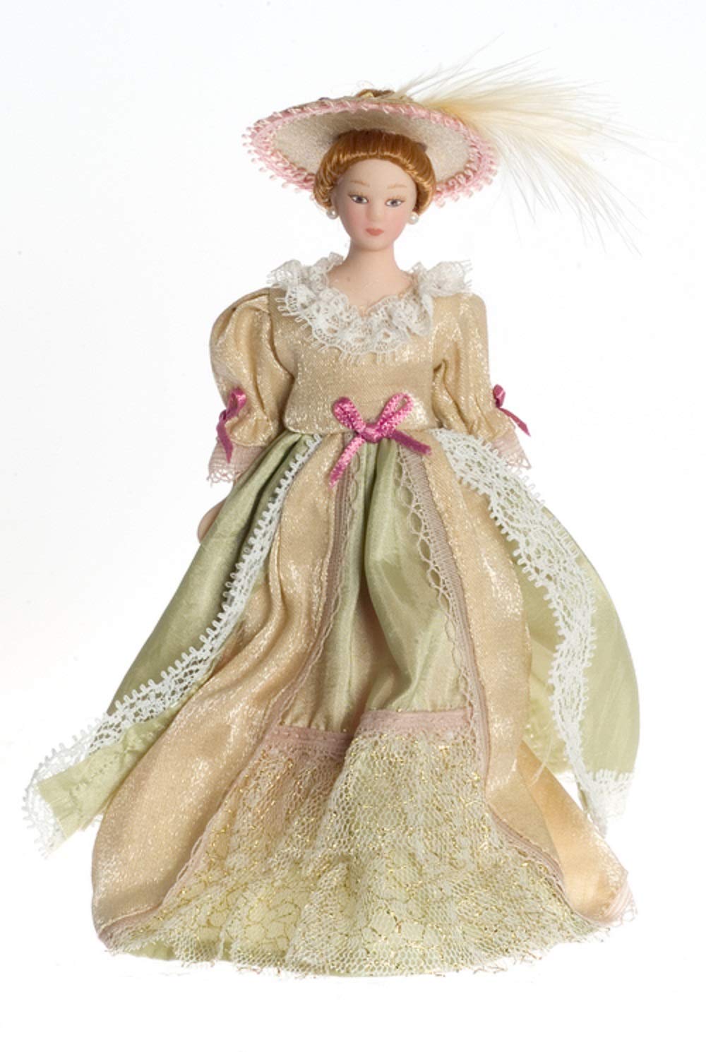 Миниатюрные куклы House People 1:12 Victorian Lady в бежевом платье, фото №1