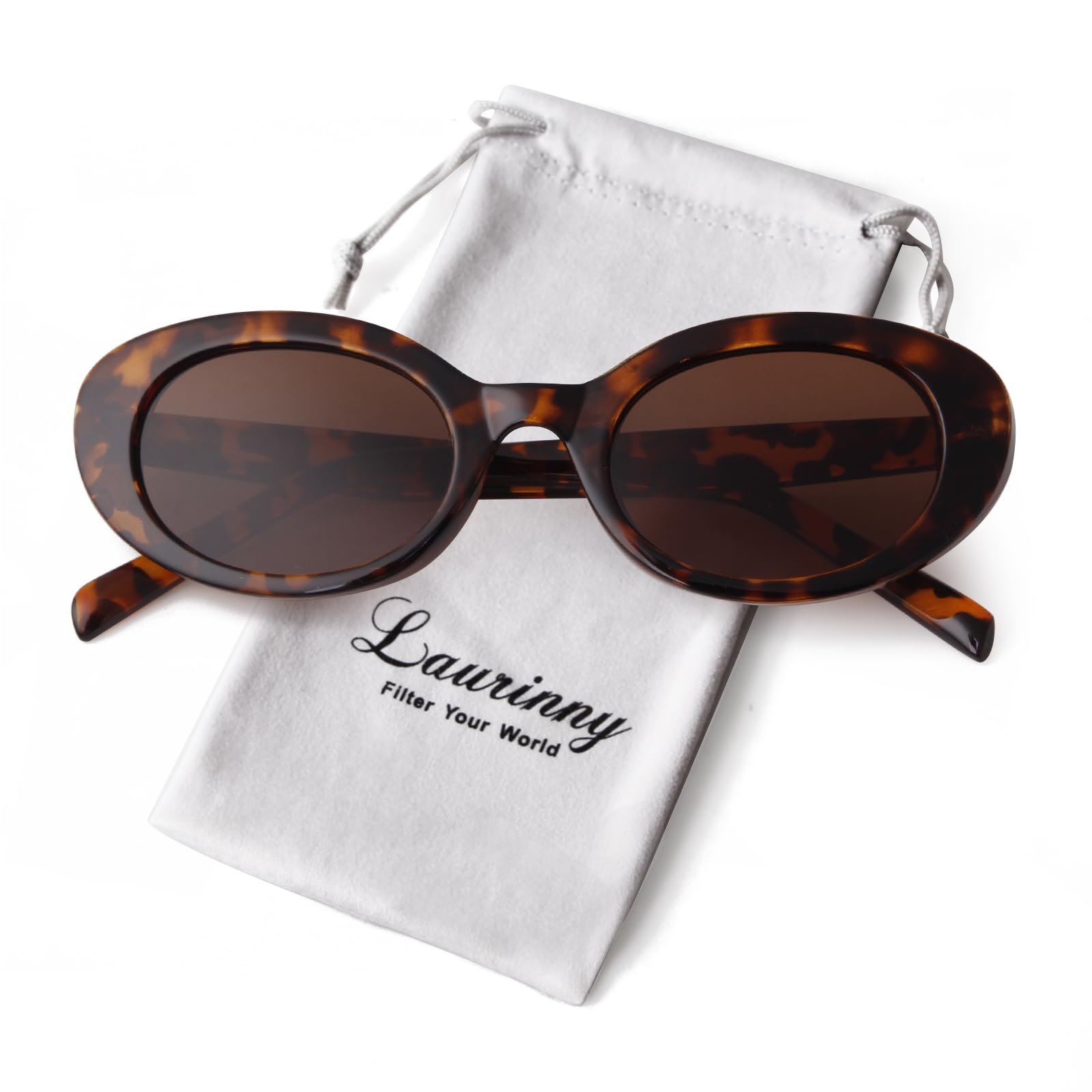 Вінтажні овальні сонцезахисні окуляри Laurinny для чоловіків і жінок, модні круглі, фото №7