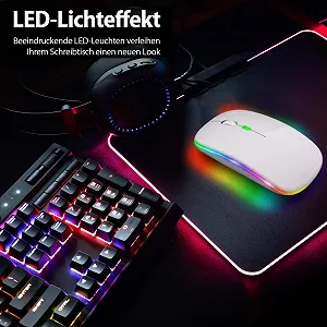 Мышь GLOBAL TECH Беспроводная Перезаряжаемая USB, 2.4G, Белая synthetic.ua - Фото 1