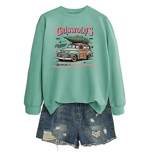 Женский Свитшот MLZHAN Griswold's Tree Farm, Рождественский, с длинными рукавами, Пуловер, Harajuku, Фестивальный synthetic.ua - Фото 1