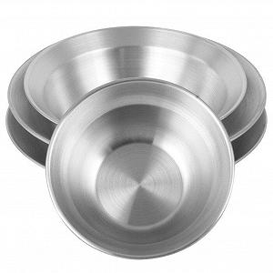 Тарелки Stainless Steel Tableware 4 шт Набор для кемпинга на пикник synthetic.ua - Фото 1
