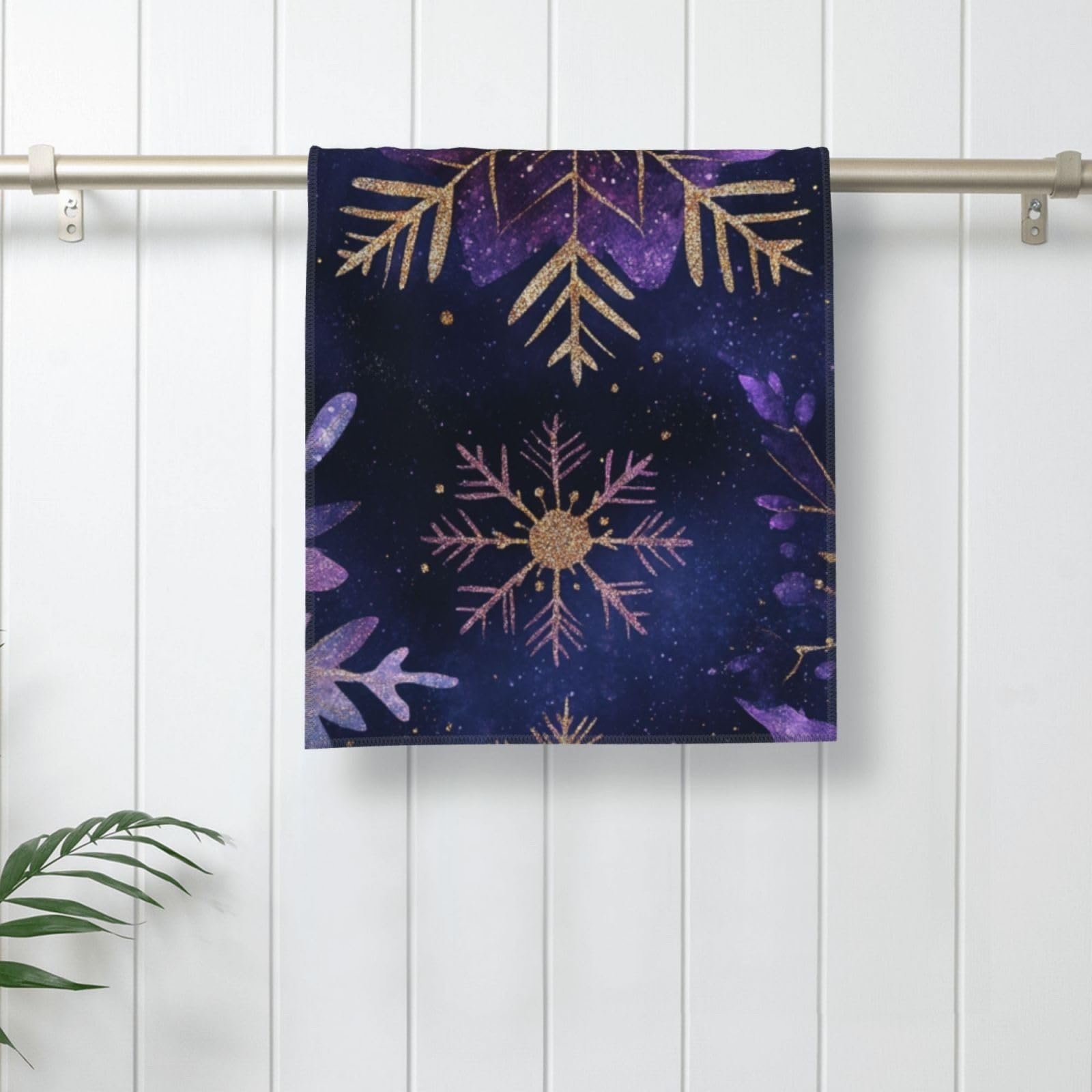 Рушник Snowflake Print 30 x 70 см мікрофібра м'який абсорбуючий, фото №3