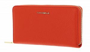 Кошелек Coccinelle Metallic Soft из кожи Grained Leather Gazpacho, gazpacho - Фото 1