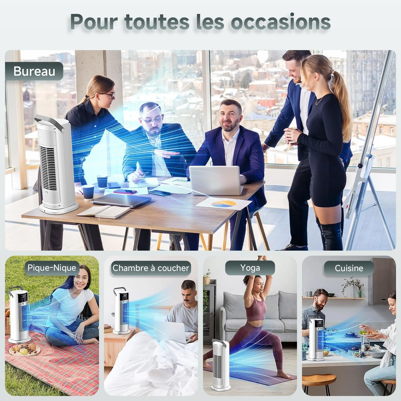 Мобильный кондиционер 5 в 1 с распылителем 700 мл 12V Тихий 90° Охладитель, фото №8