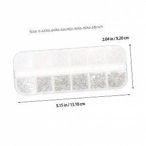 Стразы Плоские Бриллианты для Ногтей, для Волос, 3D Хрустальные украшения для ногтей, Бриллианты для декора ногтей, для маникюра 1 коробка synthetic.ua - Фото 1