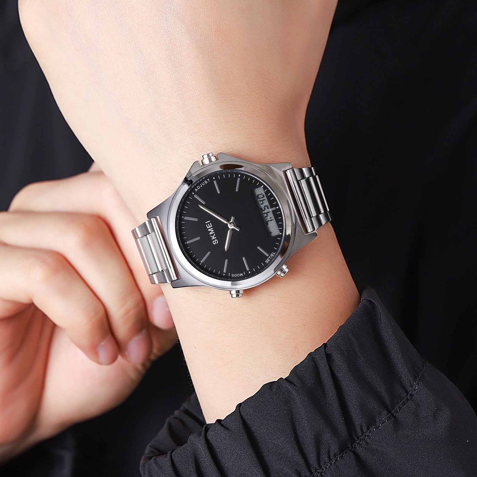 Годинник Skmei 2120SIBK Silver-Black, фото №3