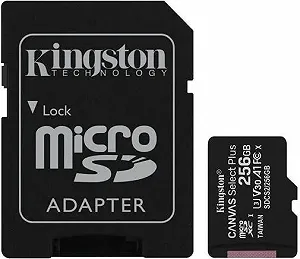 Карта памяти Kingston microSDHC 256GB Canvas Select A1 (W100/W85) SD адаптер 6519924 - Фото 1