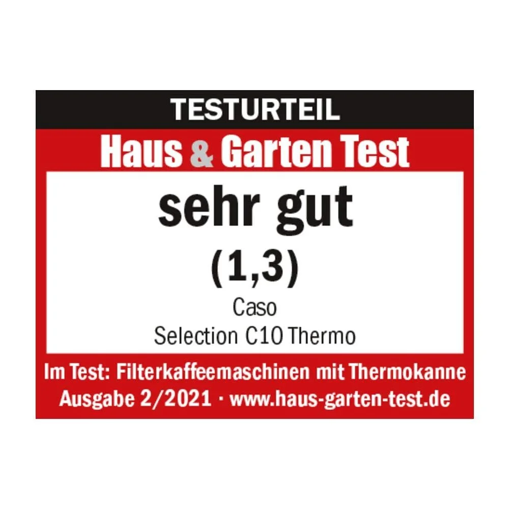 Капельная кофеварка CASO Selection C 10 Thermo 1.2 л 10 чашек Нержавеющая сталь, фото №10