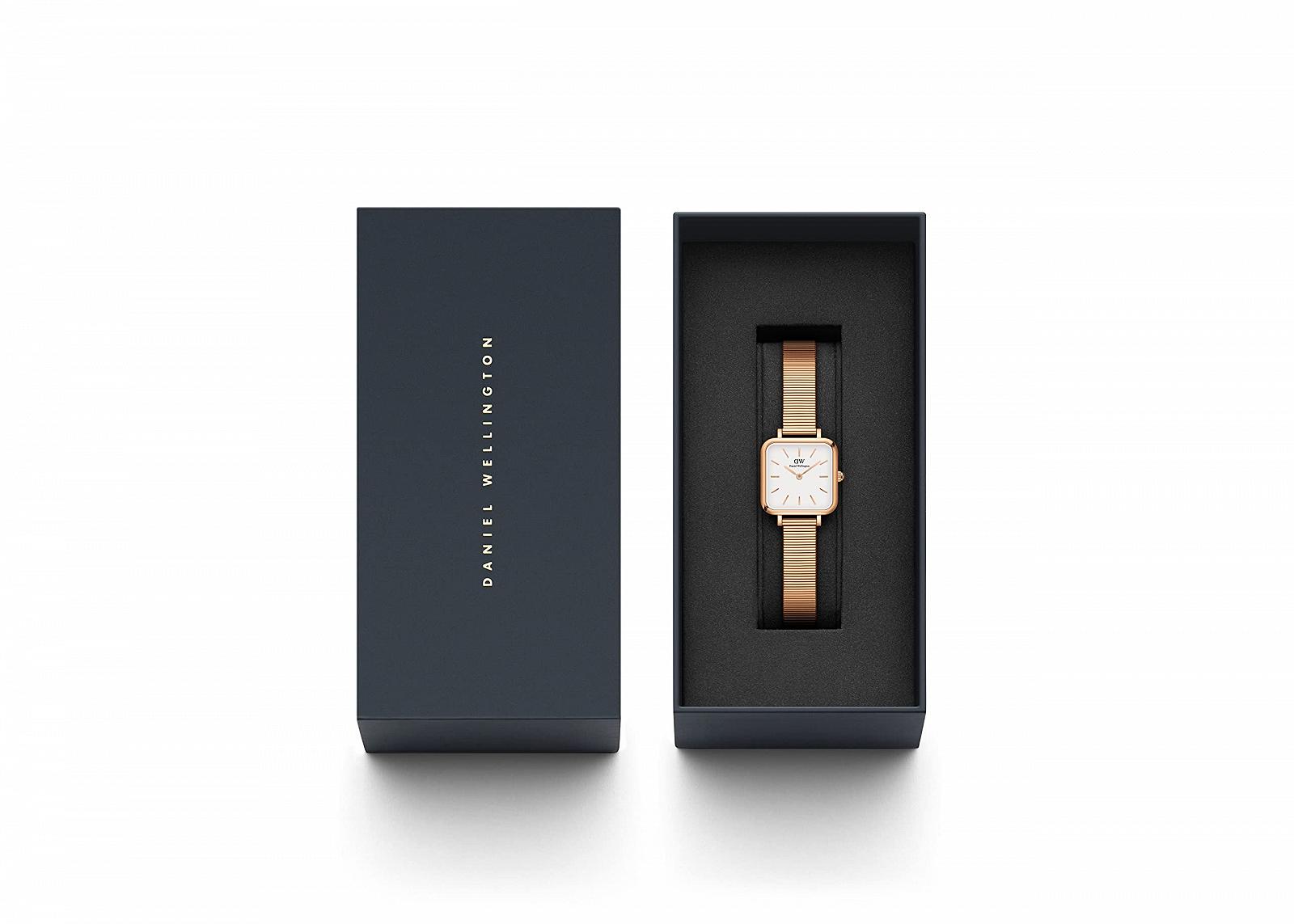Часы Квадро Daniel Wellington Серебристый нержавеющая сталь (316L), Розовое Золото, DW00100517, фото №6 Часы Квадро Daniel Wellington Серебристый нержавеющая сталь (316L), Розовое Золото, DW00100517, фото №6