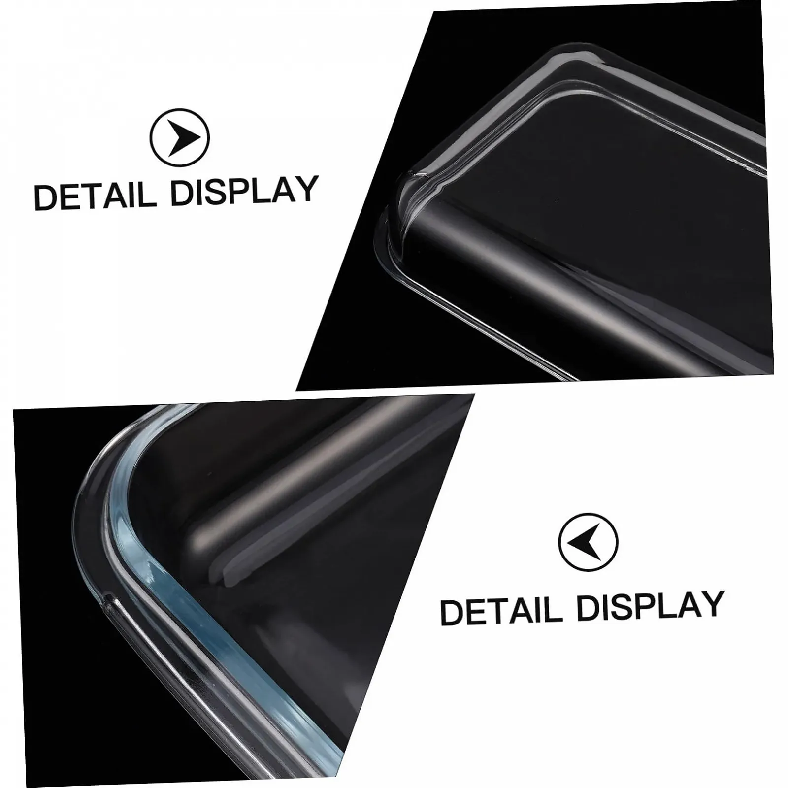 Форма для запекания GLEAVI Закаленное стекло Прямоугольная Большая Термостойкая, фото №7