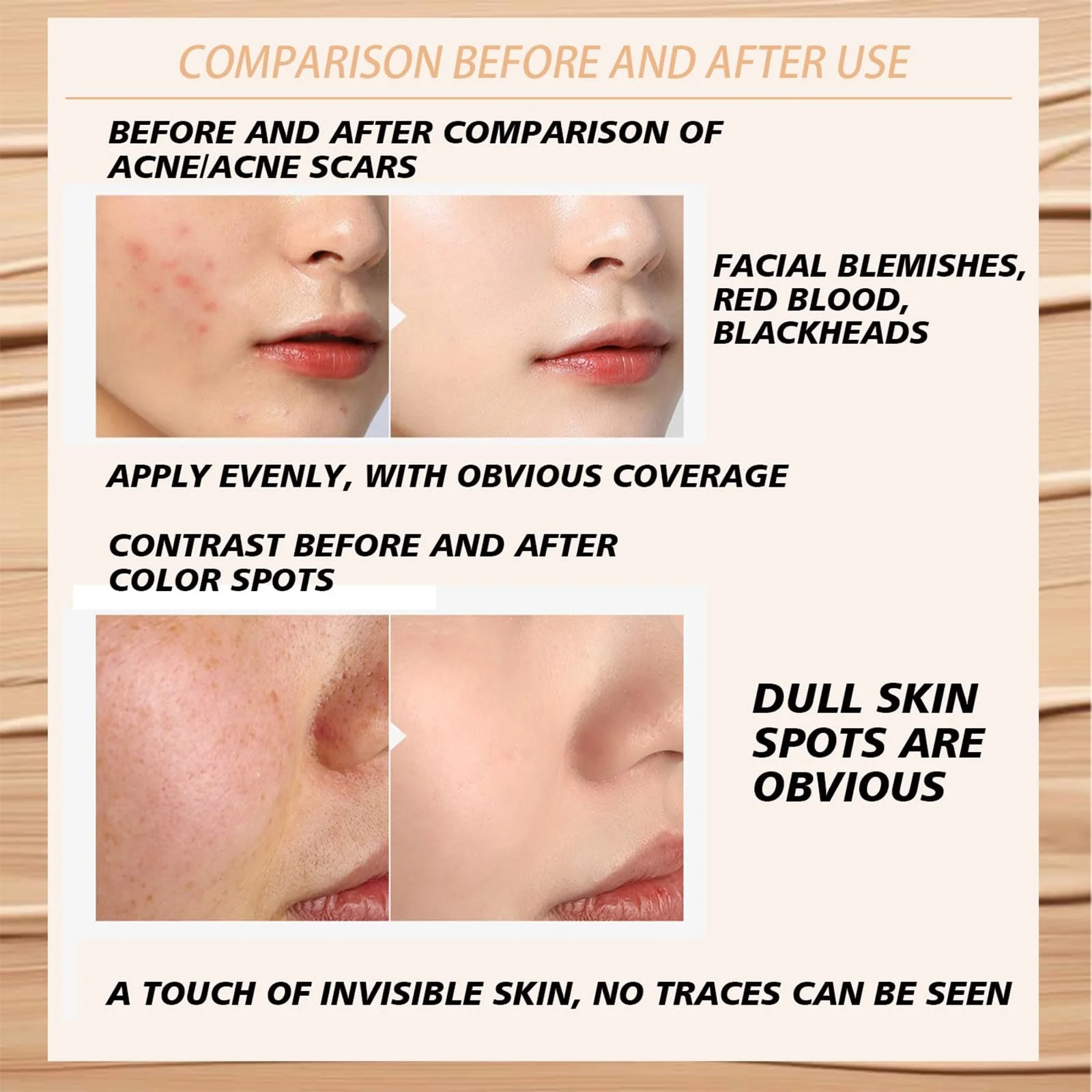 Консилер Палетка Holzsammlung 3 цвета для контуринга Водостойкий С полным покрытием Для индивидуального смешивания Корректирующий Скрывает темные круги и пятна 2 x 10 г, фото №4