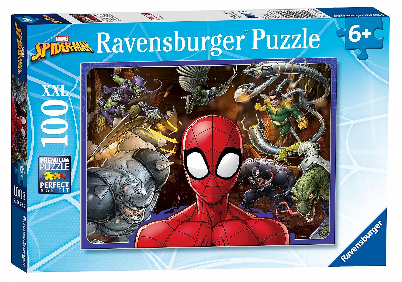 Пазл Ravensburger Marvel Spider-Man XXL Человек-паук 100 элементов, фото №1
