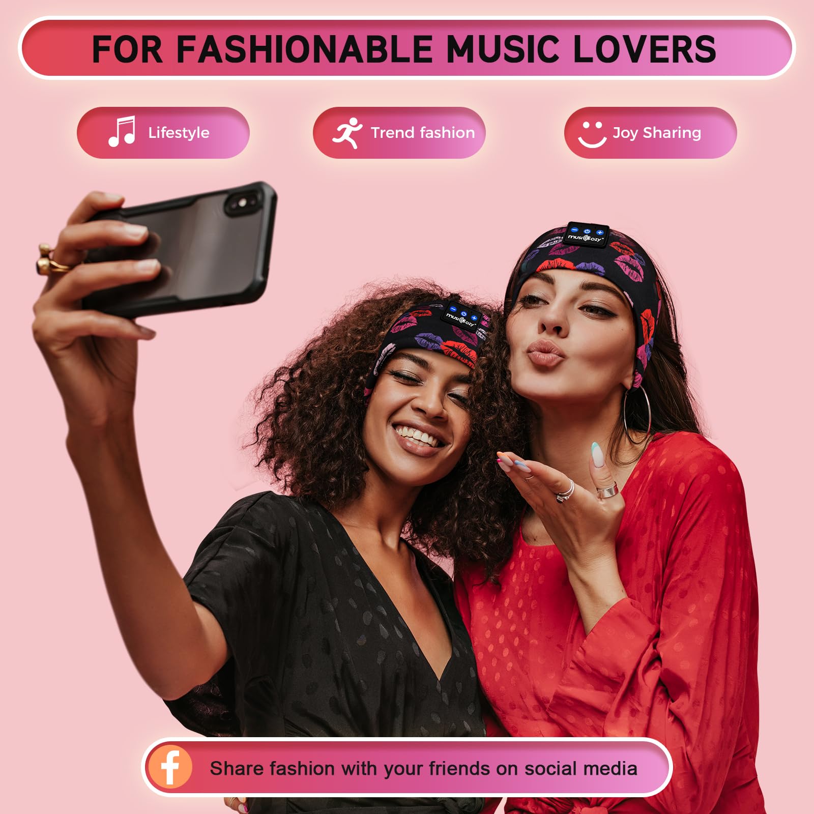Наушники Bluetooth MUSICOZY Sleep Headband Чёрный, фото №4