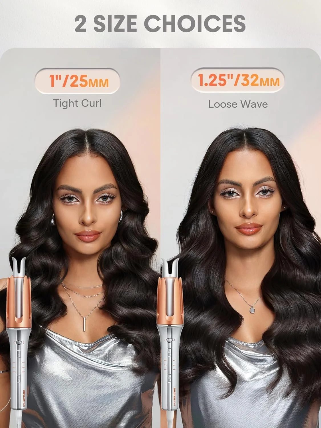 Автоматична плойка для волосся SHEGLAM 32 мм Керамічне покриття Сироватка 24K Glow Hair Oil, фото №3 Автоматична плойка для волосся SHEGLAM 32 мм Керамічне покриття Сироватка 24K Glow Hair Oil, фото №3