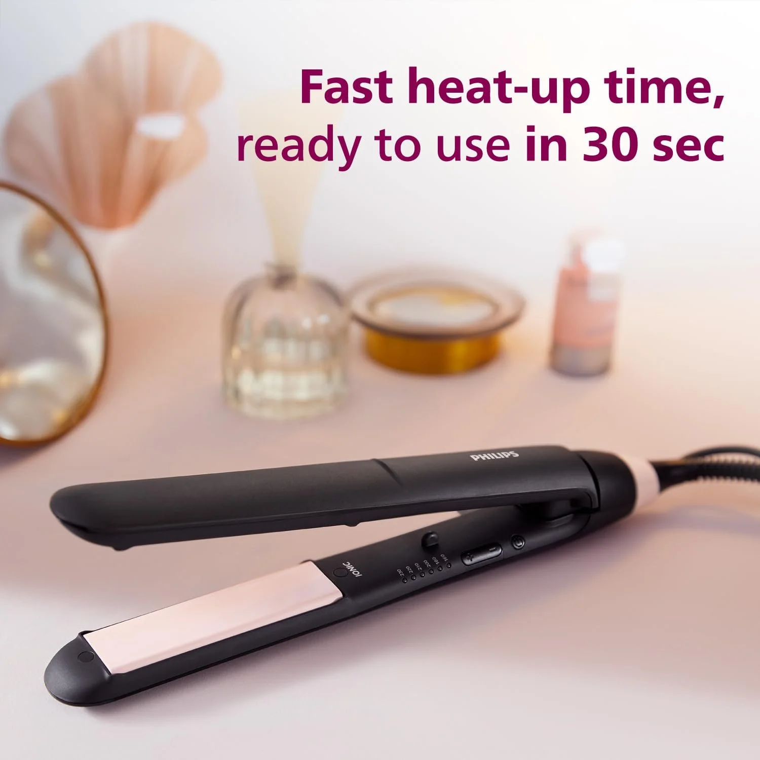 Выпрямитель для волос Philips Essential BHS 00 керамический с кератином, фото №5 Выпрямитель для волос Philips Essential BHS 00 керамический с кератином, фото №5