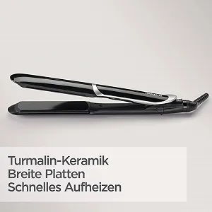 Выпрямитель для волос BaByliss Sleek Control Wide ST397E Ионизация Турмалиновое керамическое покрытие Съемный гребень synthetic.ua - Фото 1