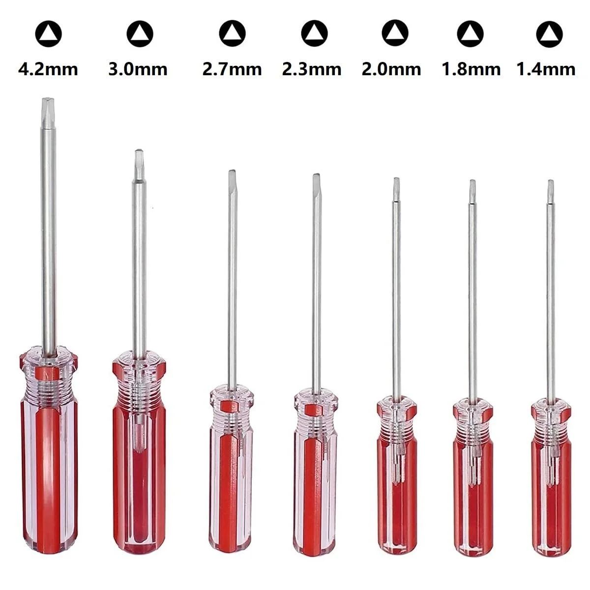 Набір трикутних викруток 1.4 мм 1.8 мм 2.0 мм 2.3 мм 2.7 мм 3.0 мм 4.2 мм 7 шт., фото №2