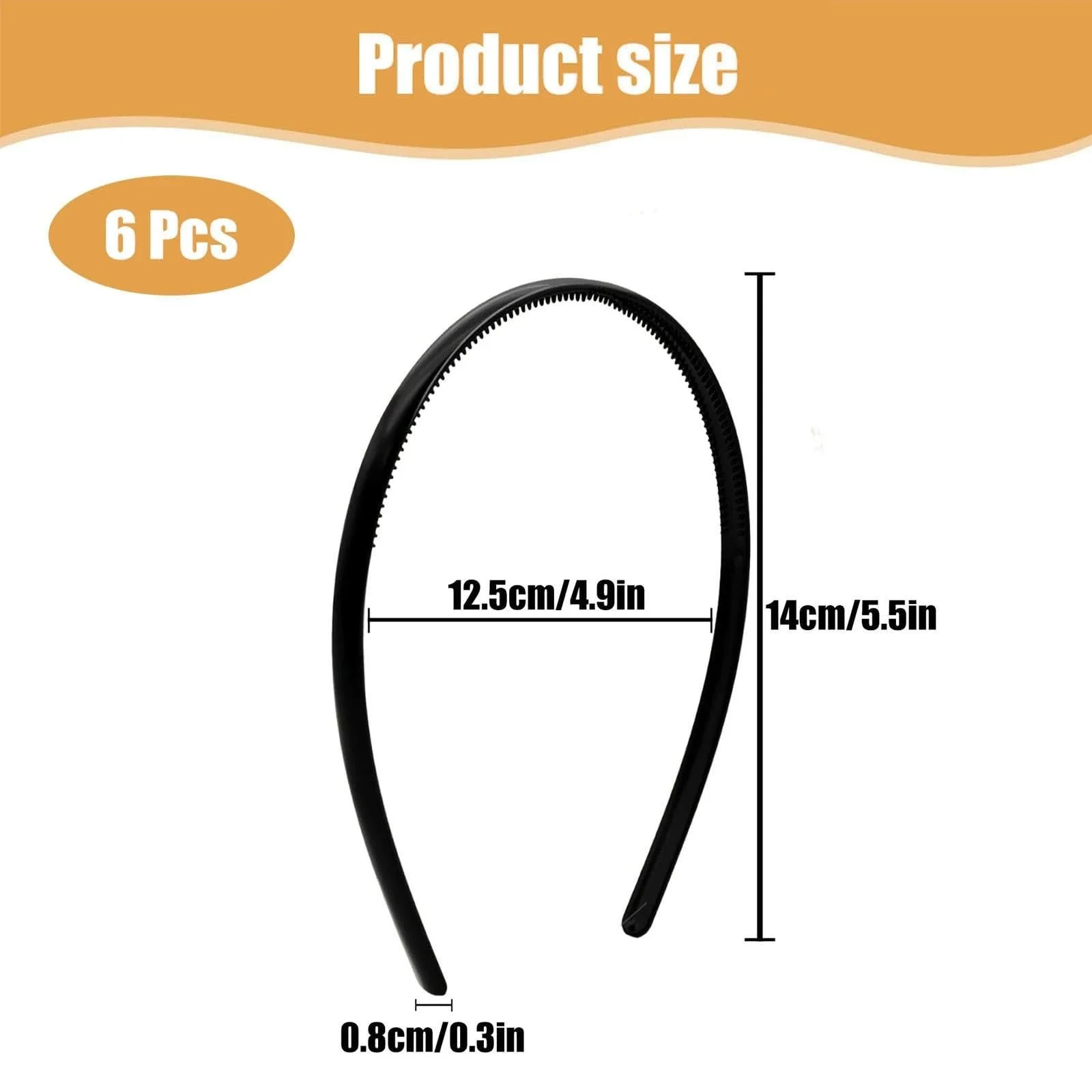 Набір обручів для волосся 6 шт, фото №2