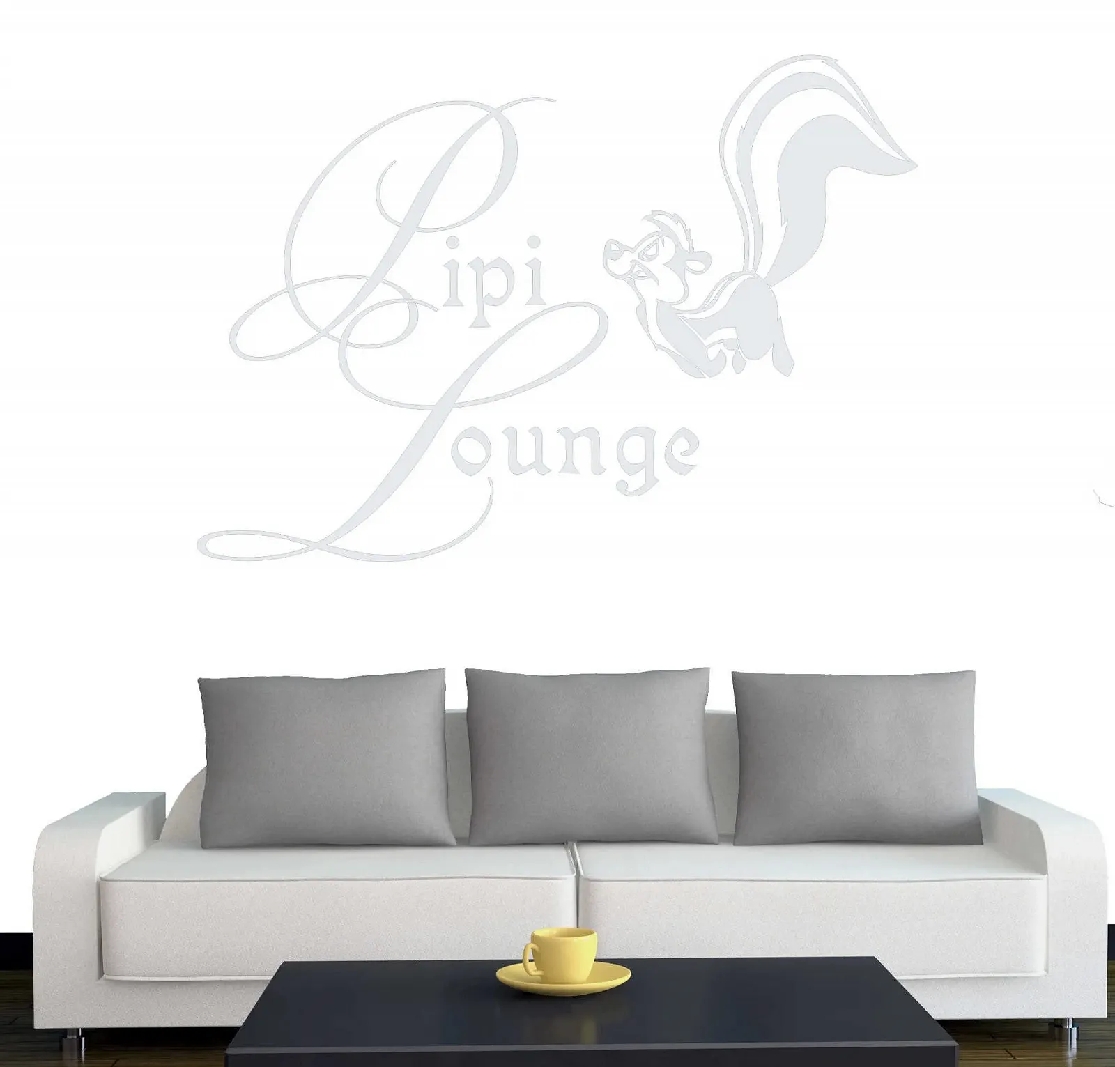 Наклейка на двери и стены PIPI Lounge 30 см x 21 см Белая, фото №1