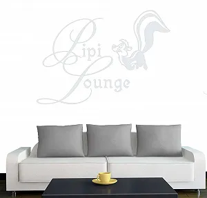 Наклейка на двері та стіни PIPI Lounge 30 см x 21 см Біла - Фото 1