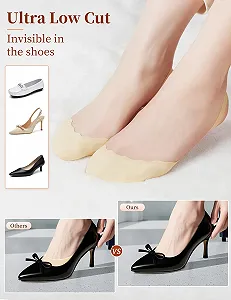 Шкарпетки Becellen, наднизькі, непомітні, балетки, дихаючі, для туфель-слінгбеків, 4 пари synthetic.ua - Фото 1