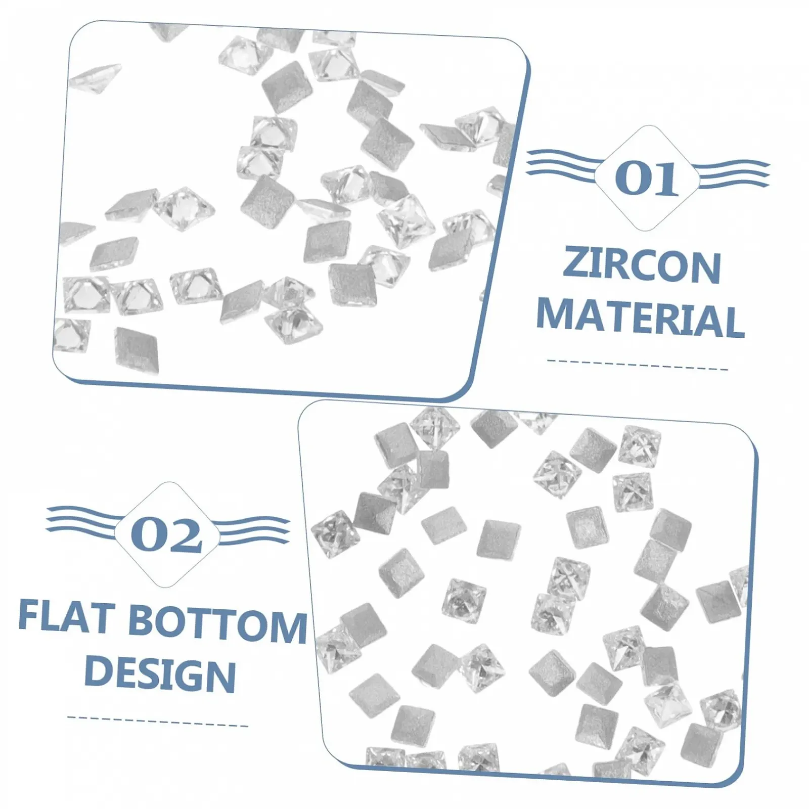 Набор из 50 плоских украшений для ногтей, драгоценные камни для ногтей, 3D подвески для ногтей, декоративные подвески для ногтей, подвески для ногтей, фото №2
