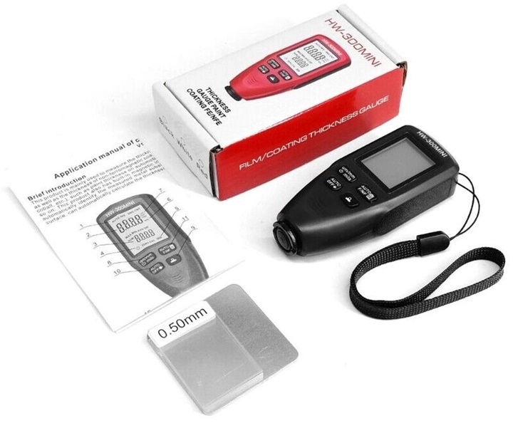 Толщиномер краски цифровой iCar HW-300 Mini 0 2000 мкм Fe и Nfe Черный 050738, фото №3 Толщиномер краски цифровой iCar HW-300 Mini 0 2000 мкм Fe и Nfe Черный 050738, фото №3