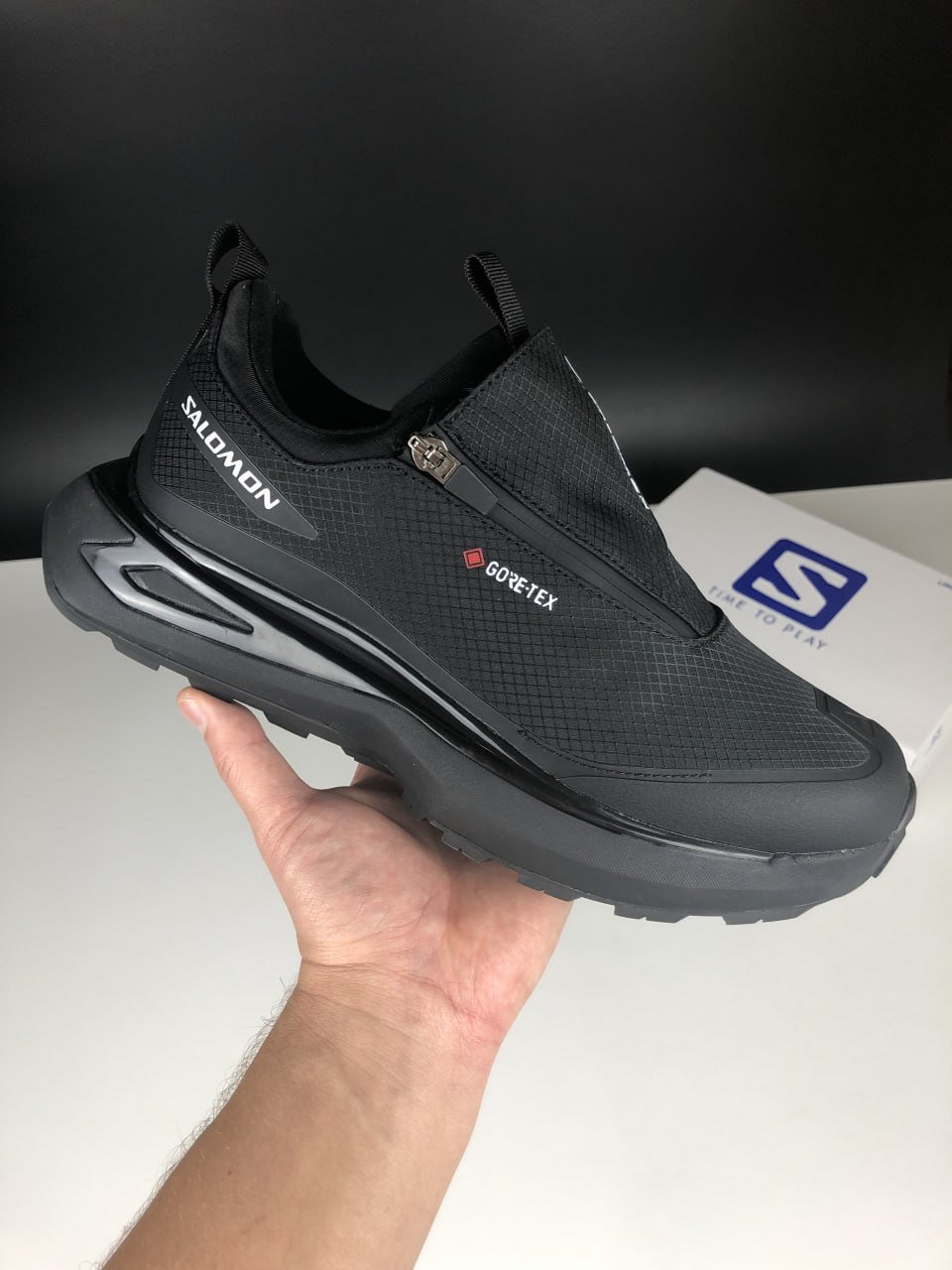 Чоловічі термо кросівки Salomon Odyssey Gore-Tex чорні осінь зима, фото №8