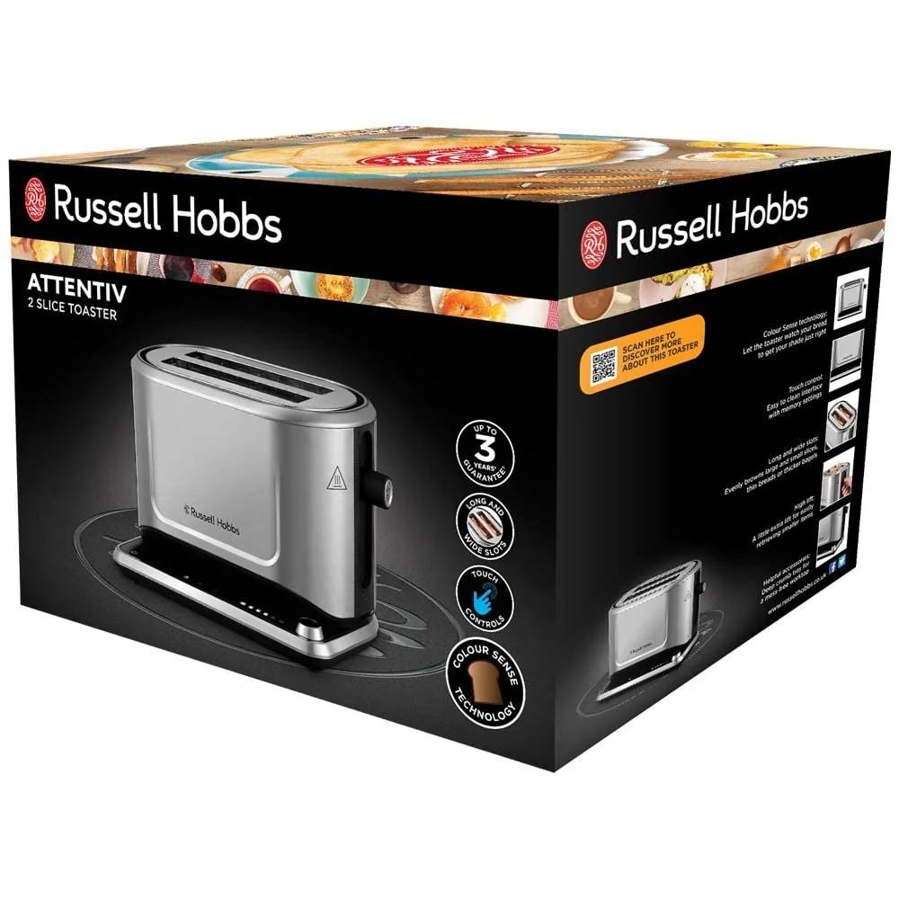 Тостер Russell Hobbs Attentiv 26210-56 нержавіюча сталь, фото №12 Тостер Russell Hobbs Attentiv 26210-56 нержавіюча сталь, фото №12