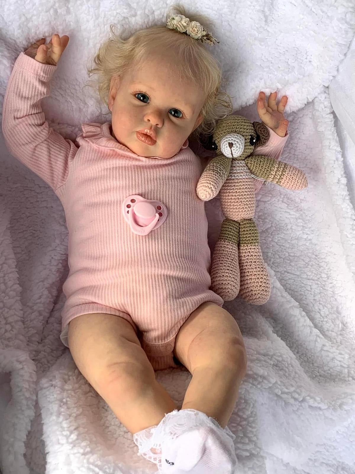 Кукла RXDOLL Реалистичная Reborn 60 см Мягкое тело Девочка Тодлер, фото №8