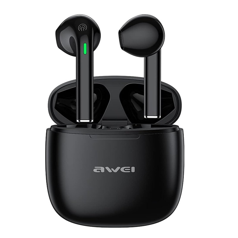 Беспроводные Bluetooth наушники Awei T26 Pro с зарядным боксом Черный, фото №1