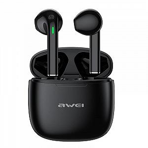 Беспроводные Bluetooth наушники Awei T26 Pro с зарядным боксом Черный - Фото 1