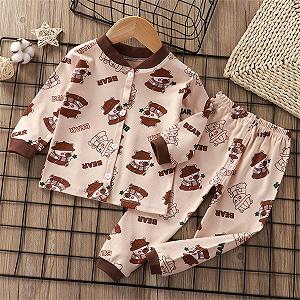 Пухнаста дитяча піжама 2024, з круглим вирізом, з довгими рукавами synthetic.ua - Фото 1